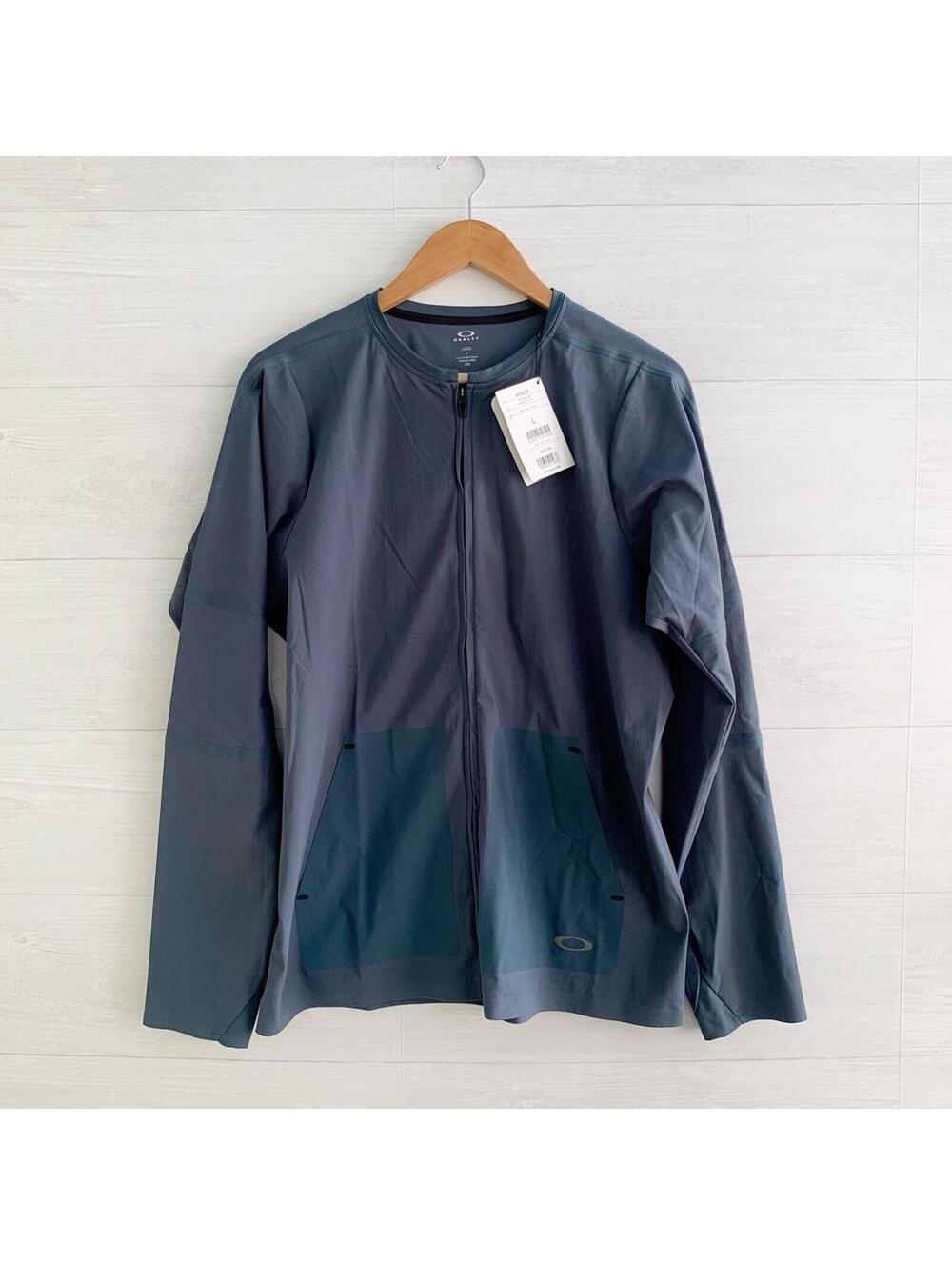 NWT Oakley Radskin 1.6 Mens L Dark Slate Water Repellent Stretch Shell Jacket